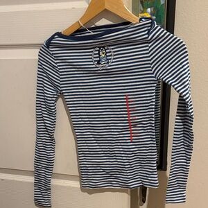 Bluey Striped Blue and White Long Sleeve Shirt